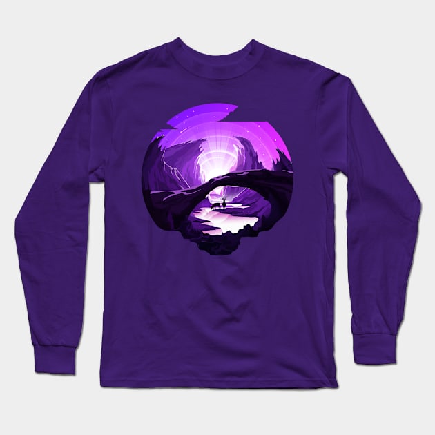 Purple Violet Long Sleeve T-Shirt by Prok_Art